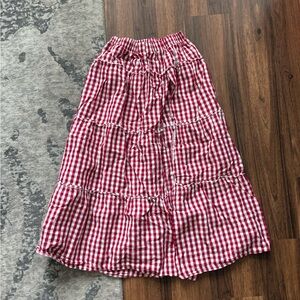 Red Checkered Women's Skirt